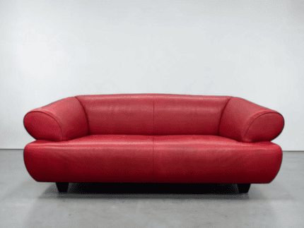 De Sede DS-91 Sofa, Vintage-Leder, Lippenstiftrot – Occasion Sofa kaufen bei SofaLab