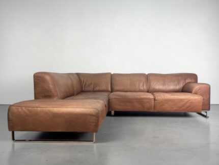 Willi Schillig Ecksofa Vintage Echtleder Cognac – Occasion Sofa kaufen bei SofaLab