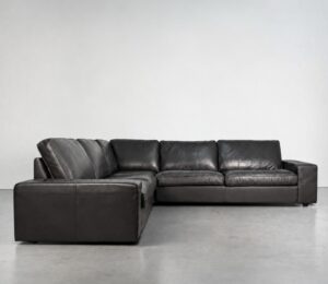 Corner Sofa Made of real bull leather, tobacco brown – buy Occasion sofa at SofaLab