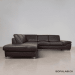 Corner Sofa like new, real leather, Togo brown – buy Occasion sofa at SofaLab