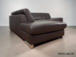 Corner Sofa like new, real leather, Togo brown – Picture 2
