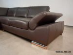 Corner Sofa like new, real leather, Togo brown – picture 3