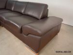 Corner Sofa like new, real leather, Togo brown – Picture 4