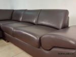 Corner Sofa like new, real leather, Togo brown – Picture 5