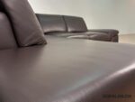 Corner Sofa like new, real leather, Togo brown – Picture 8